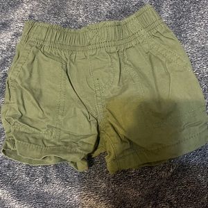 Size: 6M  Army green shorts 100% Cotton